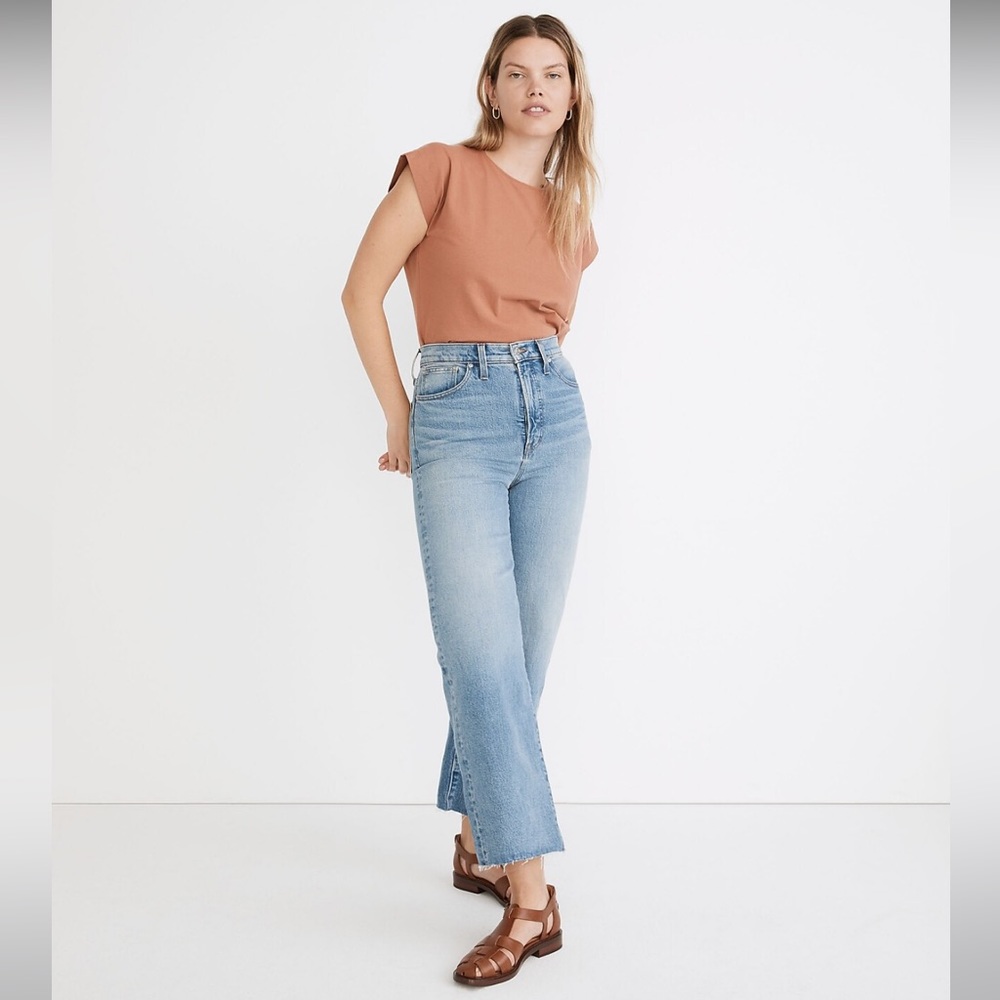 NEW Madewell Perfect Vintage Wide-Leg Crop Jean in Catlin Wash Size 27